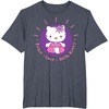 image:imageHello Kitty Yoga Peace Love Lotus Meditation TShirtHeather Blue