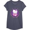 image:imageHello Kitty Yoga Peace Love Lotus Meditation TShirtHeather Blue