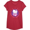 image:imageHello Kitty Yoga Peace Love Lotus Meditation TShirtRed Heather