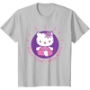image:imageHello Kitty Yoga Peace Love Lotus Meditation TShirtSilver Grey