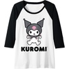 image:imageKuromi Character Front and Back Raglan Baseball TeeBlackWhite