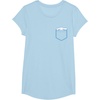 image:imageSANRIO Cinnamoroll Chest Pocket TShirt  UnisexAdults and Kids  White  Short Sleeve  Classic Fit  Cotton Polyester  Machine Wash  SmallBaby Blue