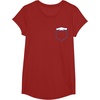 image:imageSANRIO Cinnamoroll Chest Pocket TShirt  UnisexAdults and Kids  White  Short Sleeve  Classic Fit  Cotton Polyester  Machine Wash  SmallCranberry Red