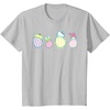 image:imageSanrio Hello Kitty Keroppi My Melody Pompompurin Easter Eggs TShirtSilver Grey