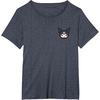 image:imageSanrio Kuromi Front and Back Logo Tee Shirt TShirtHeather Blue