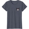 image:imageSanrio Kuromi Front and Back Logo Tee Shirt TShirtHeather Blue