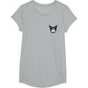 image:imageSanrio Kuromi Front and Back Logo Tee Shirt TShirtHeather Grey