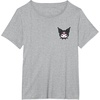 image:imageSanrio Kuromi Front and Back Logo Tee Shirt TShirtHeather Grey