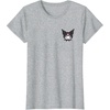 image:imageSanrio Kuromi Front and Back Logo Tee Shirt TShirtHeather Grey