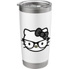 image:imageHello Kitty Nerd Glasses Black Stainless Steel Insulated TumblerWhite