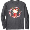 image:imageHello Kitty Sakura Spring Long Sleeve TShirtDark Heather Grey