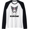 image:imageKuromi Character Front and Back Raglan Baseball TeeBlackWhite