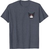 image:imageSanrio Kuromi Front and Back Logo Tee Shirt TShirtHeather Blue