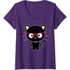 image:imageWomens Chococat Nerd Glasses VNeck TShirtPurple