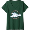 image:imageWomens Cinnamoroll Let the Good Times Roll VNeck TShirtDark Green