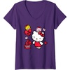 image:imageWomens Hello Kitty Be Mine Candy Gifts Valentines VNeck TShirt SmallPurple