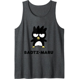 image:imageBadtzMaru Character Front and Back Tank TopDark Heather Grey