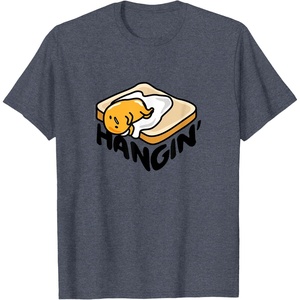 image:imageGudetama The Lazy Egg Japan Lazy Hanging TShirt SmallHeather Blue