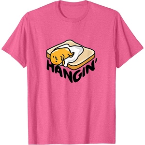 image:imageGudetama The Lazy Egg Japan Lazy Hanging TShirt SmallPink Heather