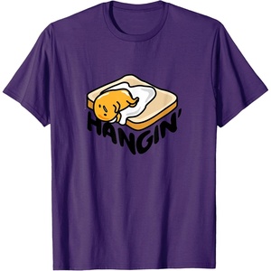 image:imageGudetama The Lazy Egg Japan Lazy Hanging TShirt SmallPurple