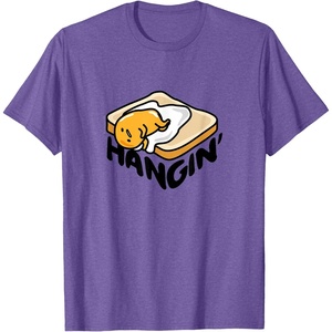 image:imageGudetama The Lazy Egg Japan Lazy Hanging TShirt SmallPurple Heather