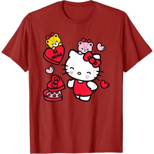 image:imageHello Kitty Be Mine Candy Gifts Valentines TShirt SmallCranberry Red