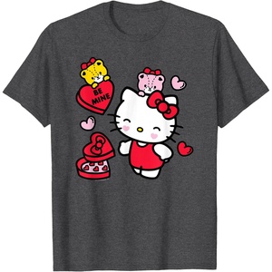 image:imageHello Kitty Be Mine Candy Gifts Valentines TShirt SmallDark Heather Grey
