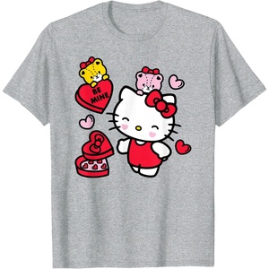 image:imageHello Kitty Be Mine Candy Gifts Valentines TShirt SmallHeather Grey