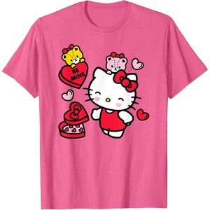 image:imageHello Kitty Be Mine Candy Gifts Valentines TShirt SmallPink Heather