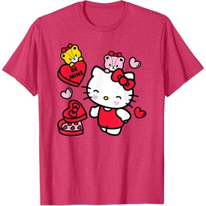 image:imageHello Kitty Be Mine Candy Gifts Valentines TShirt SmallRed Heather