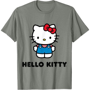 image:imageHello Kitty Character Front and Back TShirt SmallOlive Heather