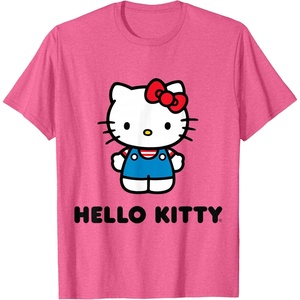 image:imageHello Kitty Character Front and Back TShirt SmallPink Heather