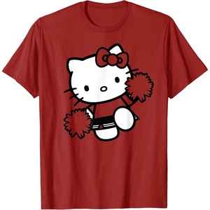 image:imageHello Kitty Cheerleader Squad Team School Color TShirtCranberry Red