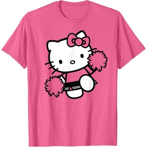 image:imageHello Kitty Cheerleader Squad Team School Color TShirtPink Heather