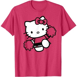image:imageHello Kitty Cheerleader Squad Team School Color TShirtRed Heather