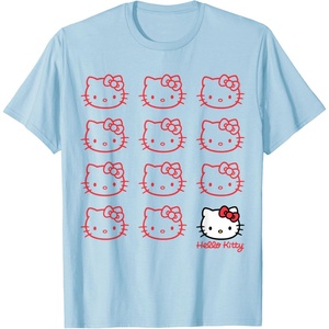 image:imageHello Kitty Classic Fit TShirt  Adult Black Crew Neck CottonPolyester Short SleeveBaby Blue