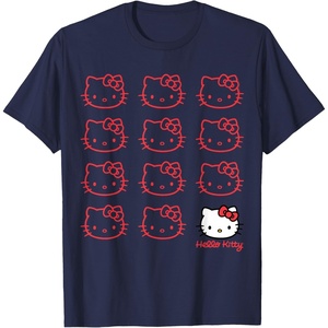 image:imageHello Kitty Classic Fit TShirt  Adult Black Crew Neck CottonPolyester Short SleeveNavy Blue
