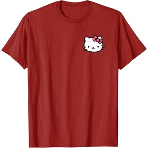 image:imageHello Kitty Front and Back Logo Tee Shirt TShirtCranberry Red