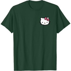 image:imageHello Kitty Front and Back Logo Tee Shirt TShirtDark Green