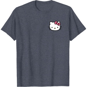 image:imageHello Kitty Front and Back Logo Tee Shirt TShirtHeather Blue
