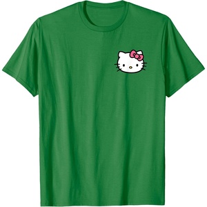 image:imageHello Kitty Front and Back Logo Tee Shirt TShirtKelly Green