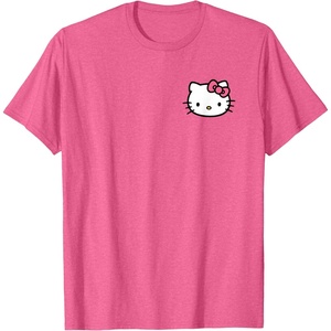 image:imageHello Kitty Front and Back Logo Tee Shirt TShirtPink Heather