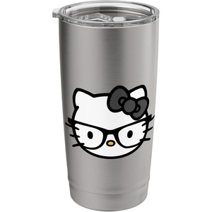 image:imageHello Kitty Nerd Glasses Black Stainless Steel Insulated TumblerBrushed Steel