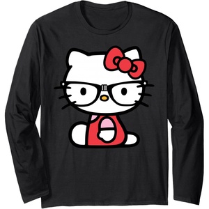 image:imageHello Kitty Nerd Glasses Long Sleeve TShirtBlack