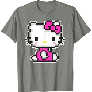 image:imageHello Kitty Official Pixel Tee Shirt TShirtOlive Heather