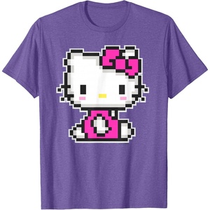 image:imageHello Kitty Official Pixel Tee Shirt TShirtPurple Heather