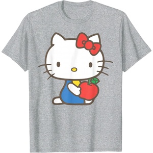 image:imageHello Kitty Retro Apple Design Tee Shirt TShirtHeather Grey