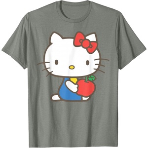 image:imageHello Kitty Retro Apple Design Tee Shirt TShirtOlive Heather
