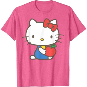 image:imageHello Kitty Retro Apple Design Tee Shirt TShirtPink Heather