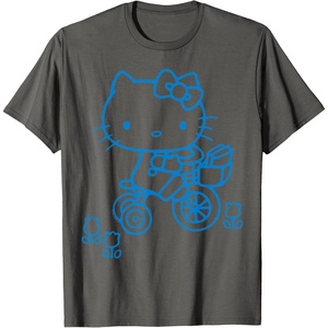 image:imageHello Kitty Retro Bike Ride Tee Shirt TShirtAsphalt Grey